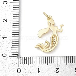 Cremagliera placcatura micro ottone spianare pendenti zirconi&nbsp;KK-H509-17G