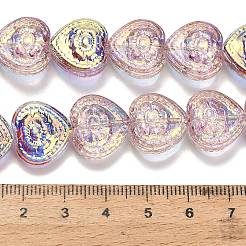 Brins de perles de verre peintes par galvanoplastie&nbsp;EGLA-K061-13A-AB02