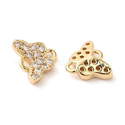 Ciondoli connettore in ottone con pavé di zirconi cubici trasparenti&nbsp;KK-G503-34G