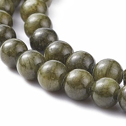 Naturales verdes jade teñido cuentas redondas hebras&nbsp;JBS053-10MM-41
