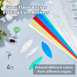 16 Stück 16 Arten wasserdichte holografische selbstklebende PVC-Blätter&nbsp;DIY-FH0010-82