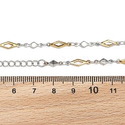 Bracciali a maglie in acciaio inossidabile 304 a rombo&nbsp;X-BJEW-N287-20
