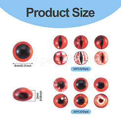 70pcs 2 styles de cabochons en verre&nbsp;GLAA-TADJ0001-18C