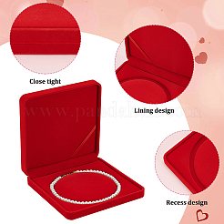 Geschenkboxen zur Aufbewahrung von Samtperlenketten&nbsp;CON-WH0086-128A