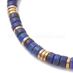 2 Stück Stretch-Armband aus natürlichen Howlith- und Lapislazuli-Perlen für Damen&nbsp;BJEW-JB13214