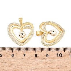 Pendenti in zirconi cubici trasparenti in micro pavè di ottone&nbsp;CU-CBA7E9C-11B-G