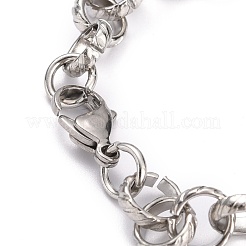 Anlaufgeschützte Rolo-Kettenarmbänder aus Edelstahl 304&nbsp;BJEW-Z011-05P