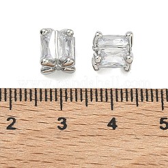 Laiton micro pavé de perles de zircone cubique claires&nbsp;KK-D229-19P