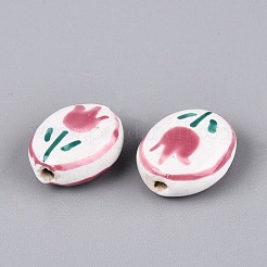 Perles en porcelaine manuelles&nbsp;PORC-N013-10F