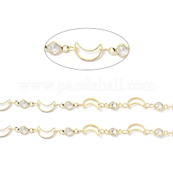 Catene di perline fatte a mano in ottone e zirconi&nbsp;CHC-D029-33G