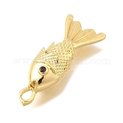 Pendentifs avec zircon cubiques à micro-pavés en laiton&nbsp;KK-Z125-06G-01