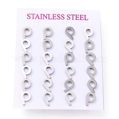 Anlaufgeschützte Ohrstecker aus 304 Edelstahl mit griechischem Alphabet&nbsp;STAS-D007-07P-17