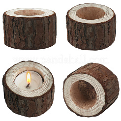 12 portavelas de madera&nbsp;AJEW-SP0006-34B