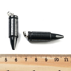 Natürliche schwarze spitze Steinanhänger&nbsp;G-A231-03D