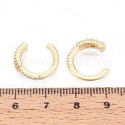 Messing Micro Pave klare Zirkonia Manschette Ohrringe&nbsp;EJEW-T047-52G