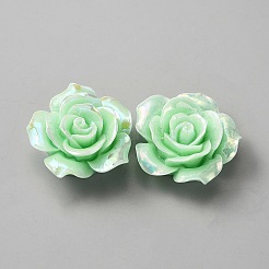 Undurchsichtigen Cabochons&nbsp;RESI-WH0013-18G