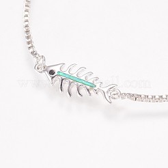 Braccialetti in ottone con catena a scatola&nbsp;BJEW-K180-02-02A