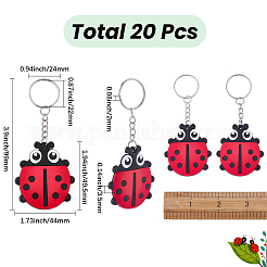 20 porte-clés en plastique souple PVC&nbsp;KEYC-BM0001-09