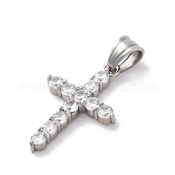 Pendentifs en acier inoxydable 304 avec zircone cubique&nbsp;STAS-C102-01C-P
