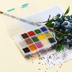 Perline di vetro 375g 15 colori&nbsp;SEED-JP0004-01-2mm