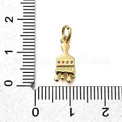 Breloques en laiton avec zircone cubique de micro pave&nbsp;KK-P295-04G