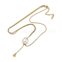Collane a catena a serpente in acciaio inossidabile 304 con placcatura ionica (ip)&nbsp;NJEW-D080-05G