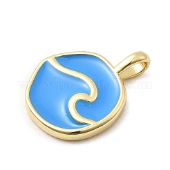 Pendentifs d'émail en laiton &nbsp;KK-P338-27G-01