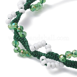 Braccialetti di perline intrecciate con semi di vetro per donna&nbsp;BJEW-MZ00215-02