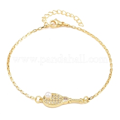 Bracciali in ottone micro pavé con zirconi cubici trasparenti per donna&nbsp;KK-CBA68DA-01