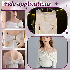 1 châle amovible en tulle polyester&nbsp;AJEW-GA0008-20C
