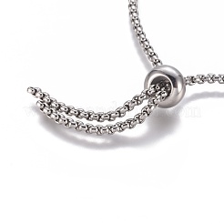 Nicht anlaufende 304 Edelstahl Schiebearmbänder Armband/Bolo Armbänder machen&nbsp;STAS-F222-030