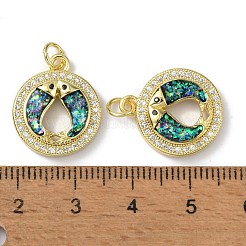 Colgante micropavé cubic zirconia de latón&nbsp;KK-A197-06G