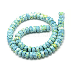Synthetik Meer weißer Jade Perlen Stränge&nbsp;G-S257-5x10mm-07