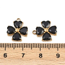 Pendentifs en acier inoxydable 304 micro pavés de zircones cubiques&nbsp;STAS-I352-07G-B02