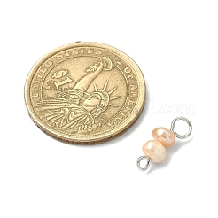 Colgantes de conector de perlas de agua dulce cultivadas naturales&nbsp;PALLOY-JF02263-01