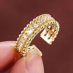 Polsini aperti in ottone con micro pavé di zirconi&nbsp;WG3C068-01