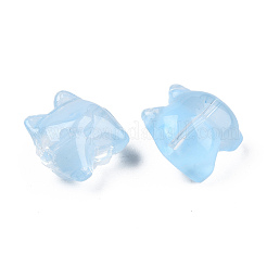 Perles de verre peintes par pulvérisation transparent&nbsp;LS-GLAA-N035-034-C11