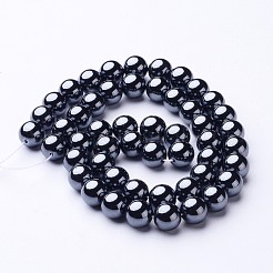 8mm schwarz aaa-Grade-Runde nicht-magnetischen synthetischen Hämatitkornen Stränge&nbsp;X-G-H1071-1