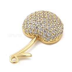 Pendentifs avec zircon cubiques à micro-pavés en laiton&nbsp;KK-L228-08G-01
