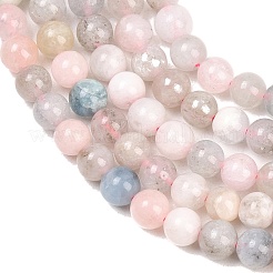 Natur morganite runde Perle Stränge&nbsp;G-I159-6mm