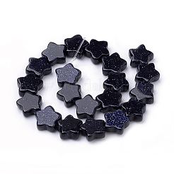 Synthetische blauen goldstone Perlen Stränge&nbsp;G-R451-08B