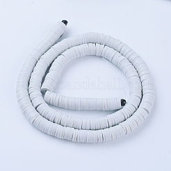 Perles plates en argile polymère fait main rondes&nbsp;CLAY-R067-6.0mm-39