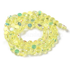 Transparentes perles de verre de galvanoplastie brins&nbsp;GLAA-Q099-D01-07
