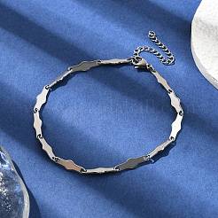 Bracciali a maglie ossee in acciaio inossidabile 304 per uomo e donna&nbsp;BJEW-D042-30P