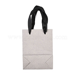 Geschenktüten aus Papier mit schwarzen Nylonbandgriffen&nbsp;ABAG-K004-01A