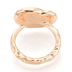 Ovale Fingerringfassungen aus Messing&nbsp;KK-T076-37G