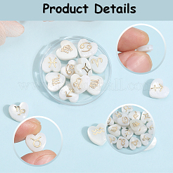 24 Stück 12 Stile natürliche weiße Muschelperlen&nbsp;BSHE-SP0001-01