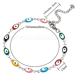 3 pz 3 stili braccialetti a maglie in acciaio inossidabile 304&nbsp;BJEW-SZ0001-25