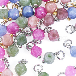 30 stücke 3 arten natürliche bunte turmalin würfel charms&nbsp;PALLOY-TA00370