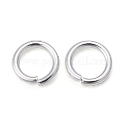 Anelli di salto aperti in ottone placcato a cremagliera&nbsp;KK-O139-18F-S